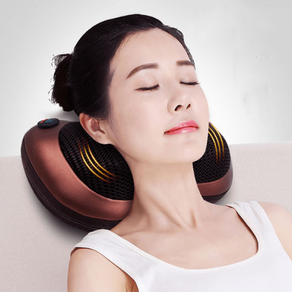 Gối Massage hồng ngoại 8 bi gọn nhẹ dễ sử dụng C103