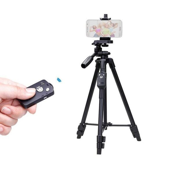 Chân tripod đa năng cho điện thoại máy ảnh kèm điều khiển bluetooth Yunteng VCT - 5208