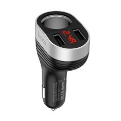 Cốc sạc ô tô Hoco Z29 1 cổng tẩu sạc, 2 cổng sạc USB